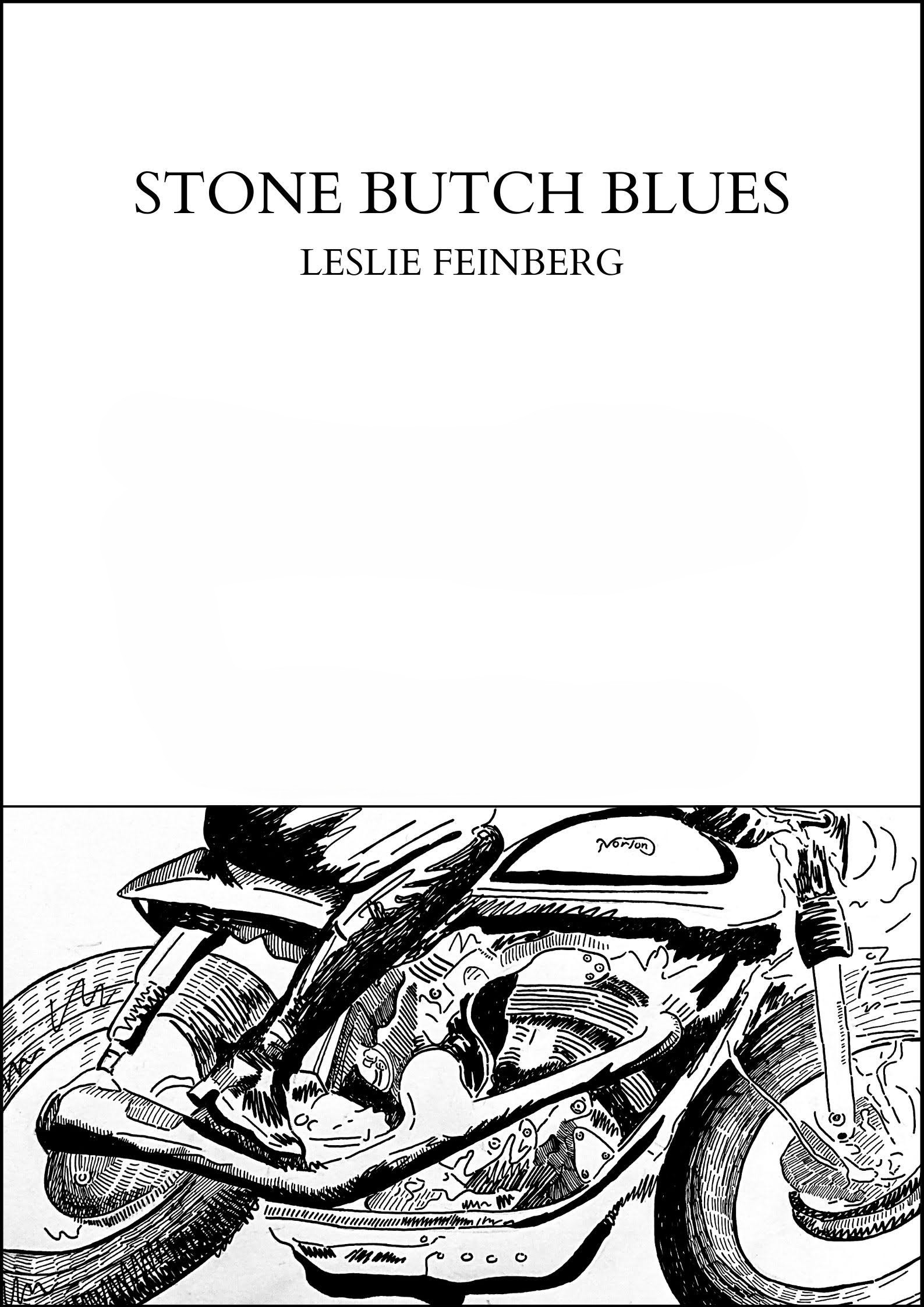 Black and white illustration of a motorbike